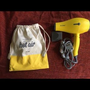 Travel Drybar Blow Dryer, attachment, travel bag